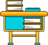 学习书桌书本堆积图片