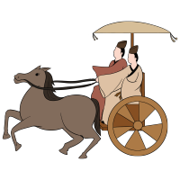 古代人物马车出行图片