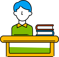 卡通学校学生上课图片