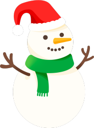 冬天彩色卡通雪人图片