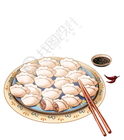 新春佳节过年水饺图片
