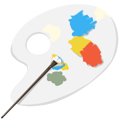 调色板美术绘画用具图片