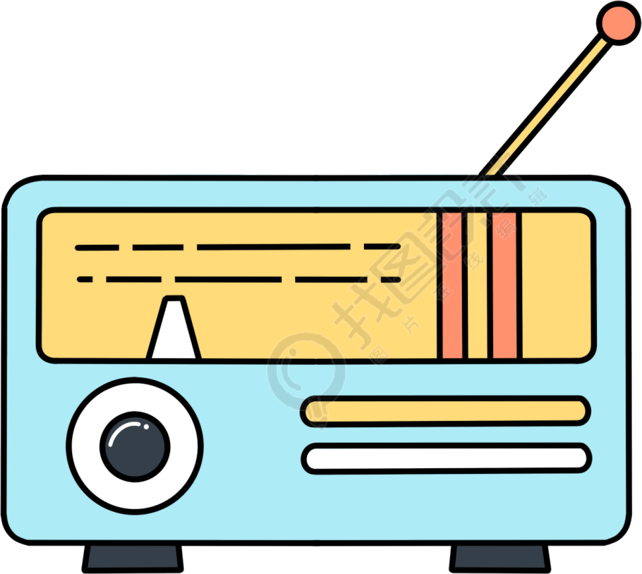 收音机音频播放工具卡通图片
