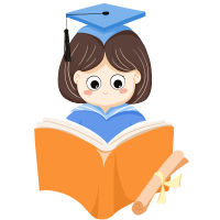 毕业季女孩头戴学位帽看书图片