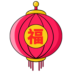 红色福字喜庆新年灯笼图片