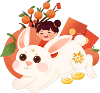 橘子兔子女娃娃图片