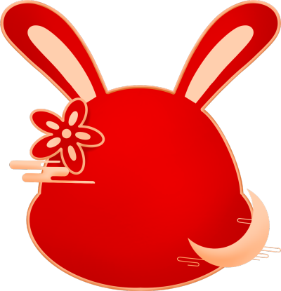 卡通兔子形状边框图片