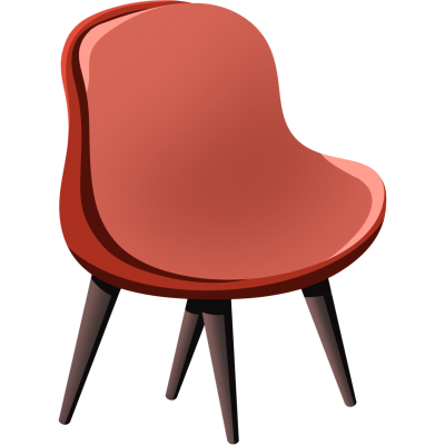 红色卡通皮质椅子图片