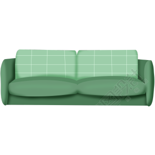 绿色双人沙发图片
