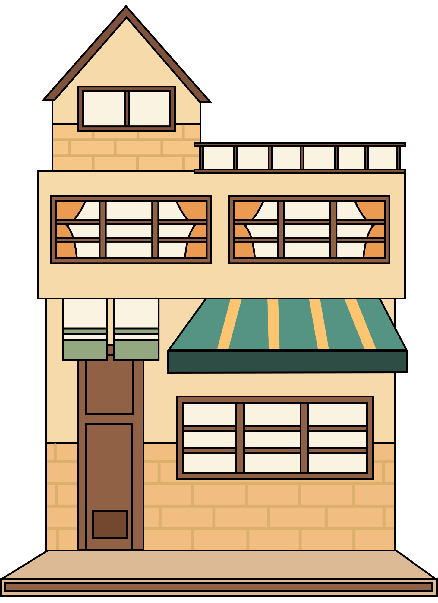 复古砖房别墅建筑