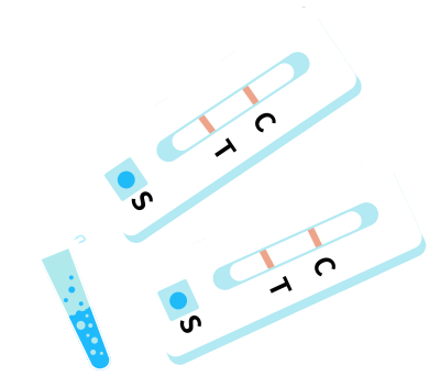 抗原检测试剂测试阳性阴性图片