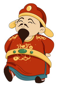 新年拜财神卡通图片