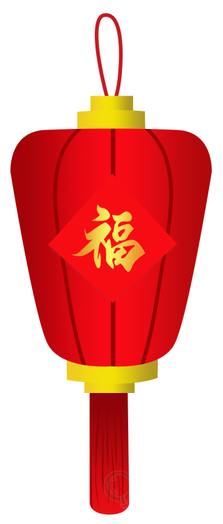 新春大红灯笼喜庆装饰素材