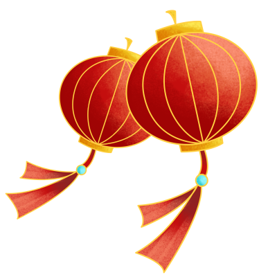 兔年新春福气满满灯笼图片