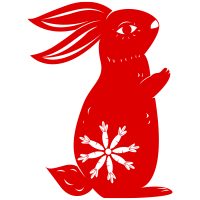 胡萝卜兔子毛发剪影图片