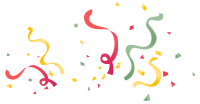 漂浮的礼花礼带图片