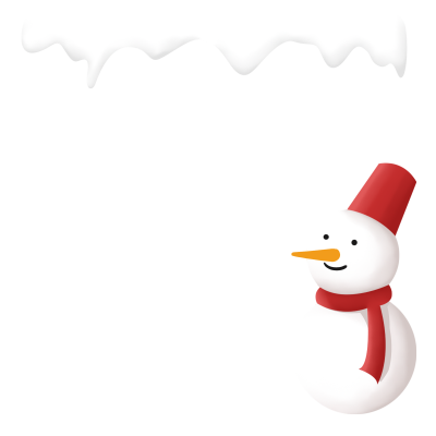 红帽子围巾卡通雪人图片