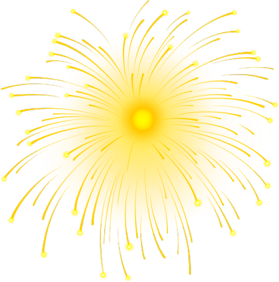 发光烟花爆竹庆祝新年元素