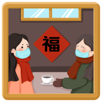 春节戴口罩坐火车回家图片