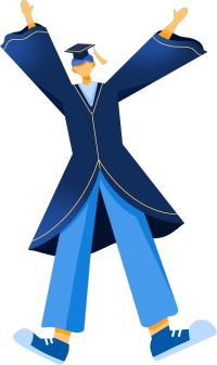毕业季毕业生学士服男生