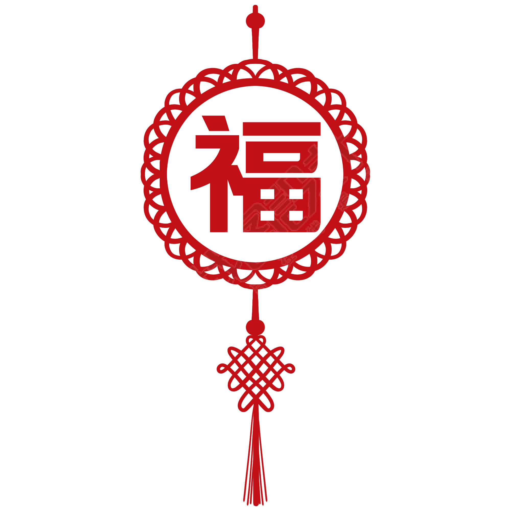 福字中国结红色喜迎新春装饰图片