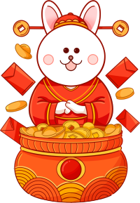 财神兔子发财红包兔年大吉图片