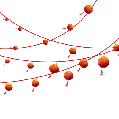 一串灯笼春节装饰图片