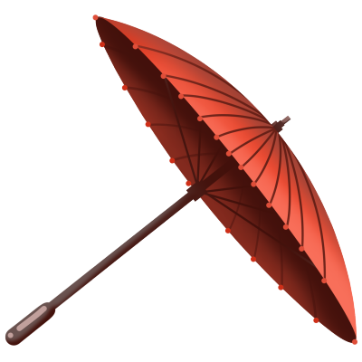 古风红色雨伞图片