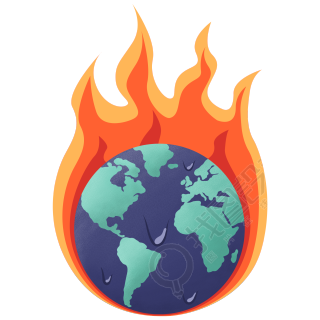 地球燃烧大火图片