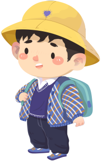 戴小黄帽的小男孩图片