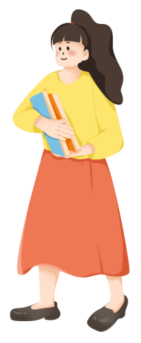 开学季卡通学习的女孩图片