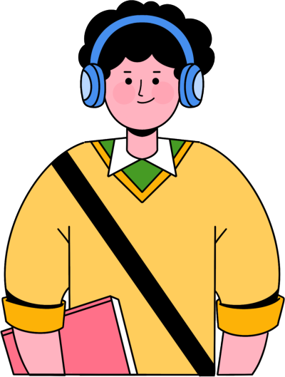 开学季戴耳机的男生图
