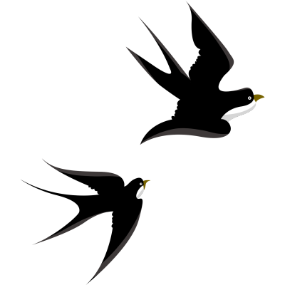 飞翔的燕子动物卡通元素图片