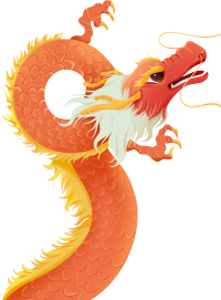 传统神话形象红色龙图片