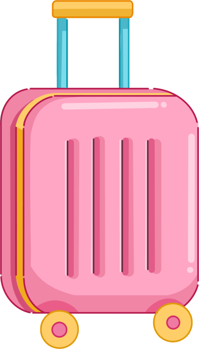 粉色可爱滑轮行李箱图片