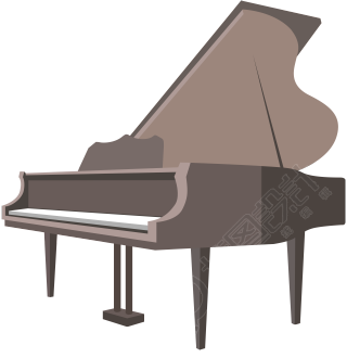 卡通灰色键盘乐器钢琴图片