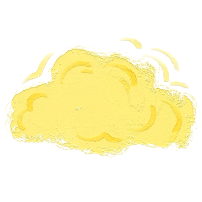 小朋友绘画黄色的云图片