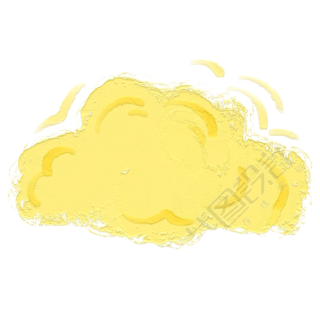 小朋友绘画黄色的云图片