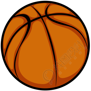 卡通橘色篮球图片