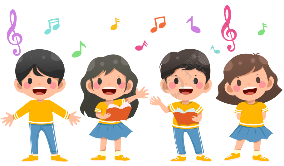 儿童校园音乐节合唱比赛元素