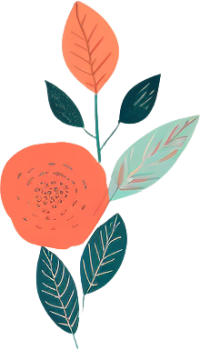 简约插画玫瑰花PNG素材