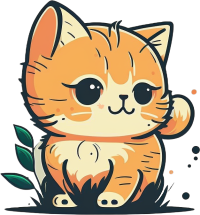 可爱猫咪卡通标志设计