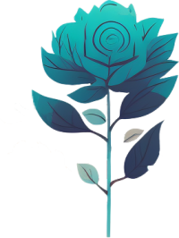 简约插画设计元素-玫瑰花PNG高清透明素材