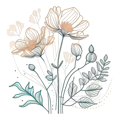 花卉元素插画设计