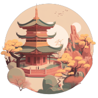 河南少林寺向量图素材
