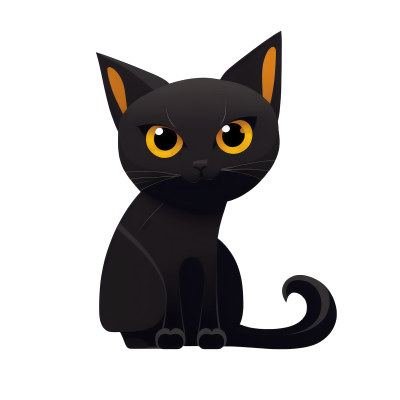 简约可爱黑猫PNG高清图形素材