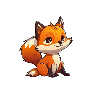 可爱狐狸向量插画设计素材