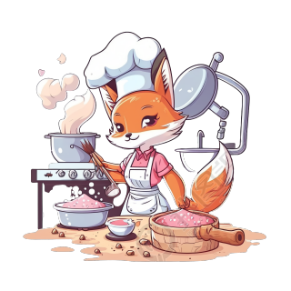 可爱女孩厨师狐