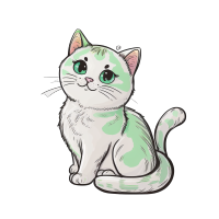 可爱友好的手绘多娜猫PNG图形素材