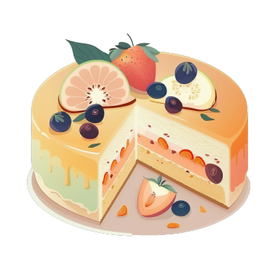 可爱草莓蛋糕PNG图形素材